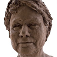 Rosemary Portrait, terracotta clay sculpt. 2008.